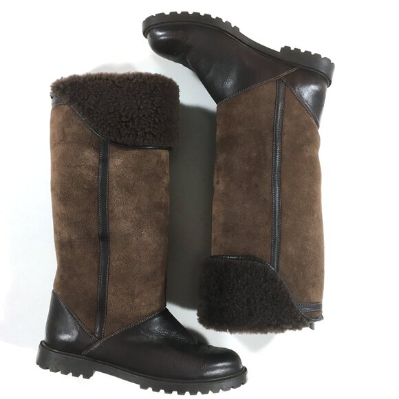 La Canadienne Pull On Boots Womens Size 7 B Brown Suede Leather - Picture 2 of 9